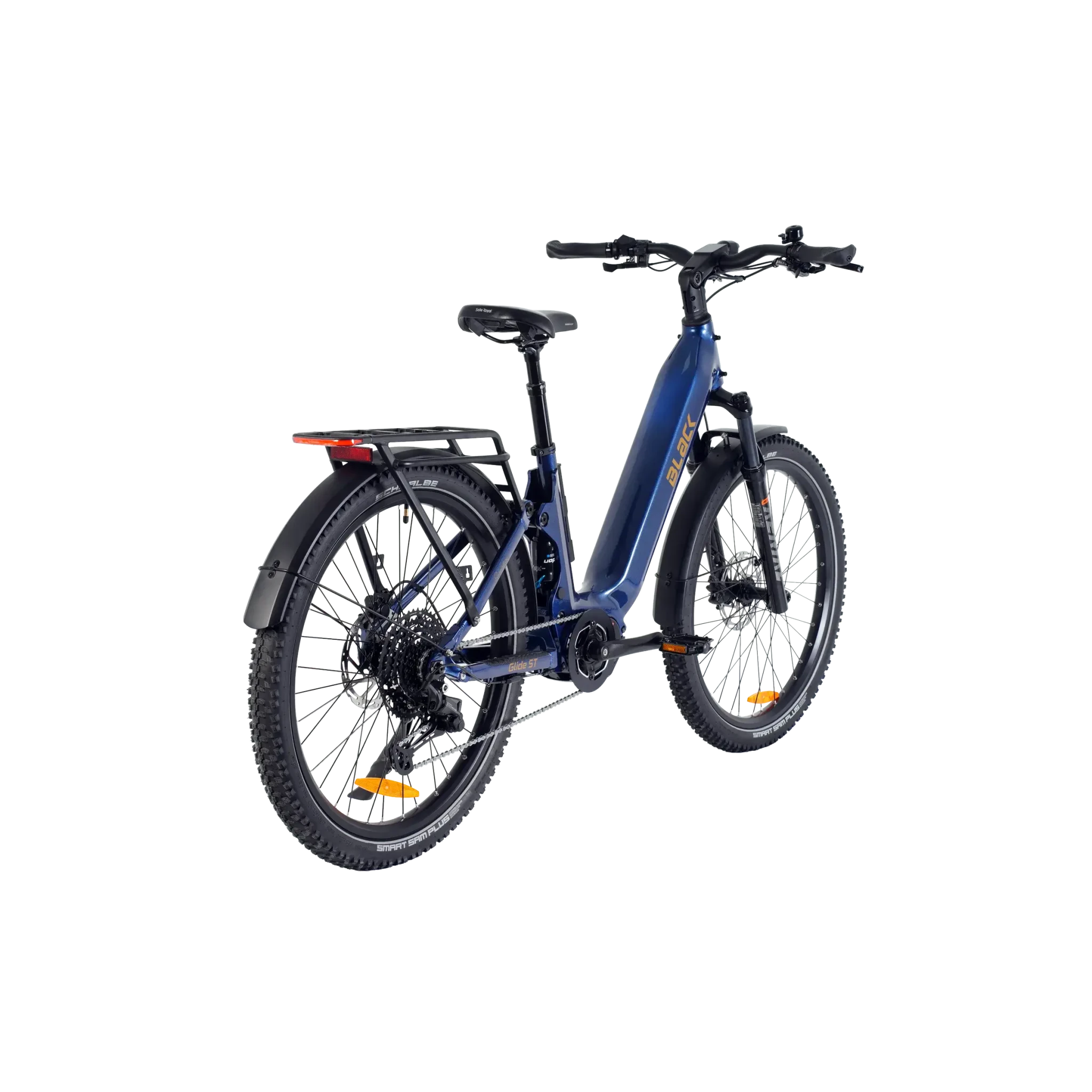 Black Glide ST - Full Suspension Step Thru E - Bike - Electric Mountain Bike - Black - Electrify NZ