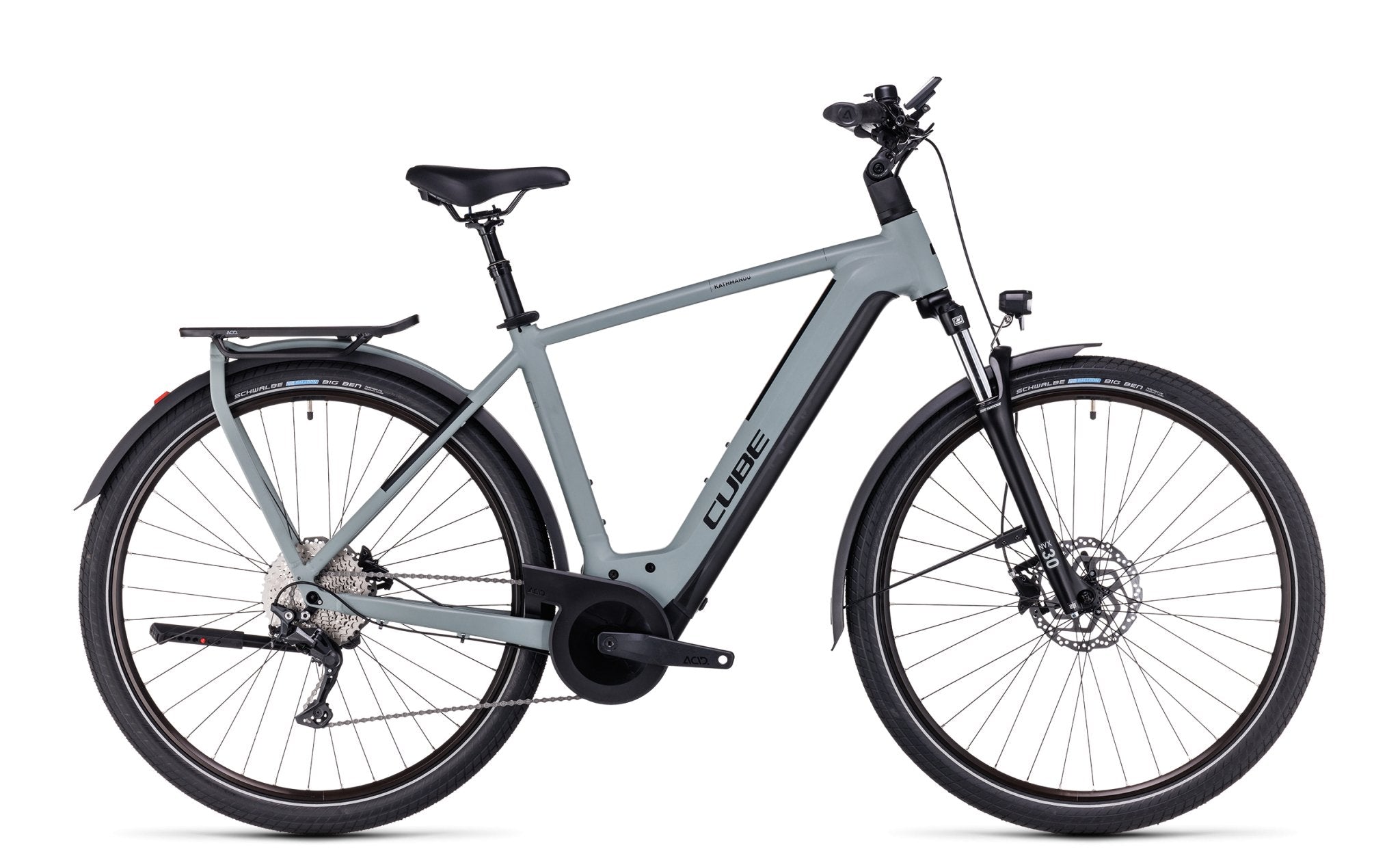 Cube Kathmandu Hybrid One 625 Swamp Grey n' Black - Leisure & Trail - Cube - Electrify NZ