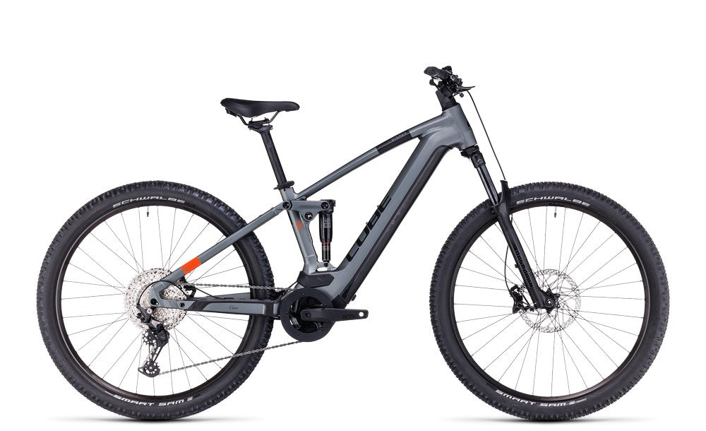 Cube Stereo Hybrid 120 Pro 625 Flashgrey'n'orange - Electric Mountain Bike - Cube - Electrify NZ