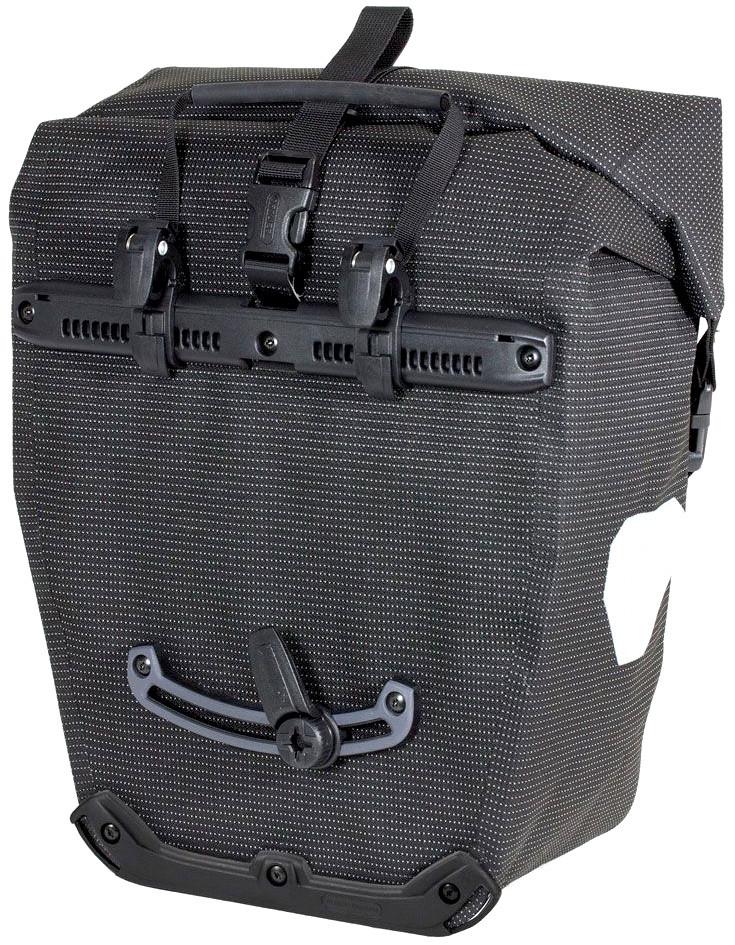 Ortlieb Back-Roller High-Vis QL2.1 Pannier - Black Reflective (Single) - F5505 - bike bag - Ortlieb - Electrify NZ