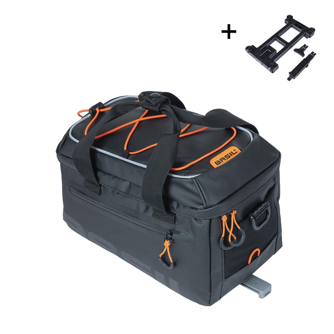 BASIL MILES TARPAULIN TRUNKBAG, MIK 2.0, 7L, BLACK ORANGE - Accessories - Marleens - Electrify NZ