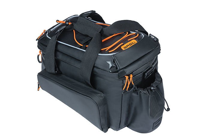 BASIL MILES TARPAULIN TRUNKBAG XL PRO, MIK 9 - 36L, BLACK ORANGE - ACCESSORIES - Marleens - Electrify NZ