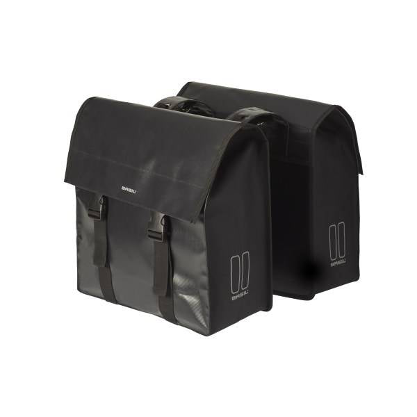 BASIL URBAN LOAD DOUBLE BAG, BLACK/BLACK - ACCESSORIES - Marleens - Electrify NZ