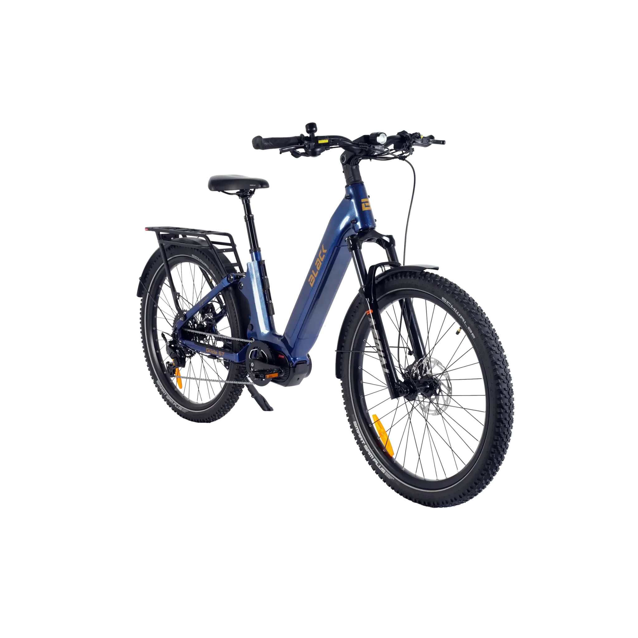 Black Glide ST - Full Suspension Step Thru E - Bike - Electric Mountain Bike - Black - Electrify NZ