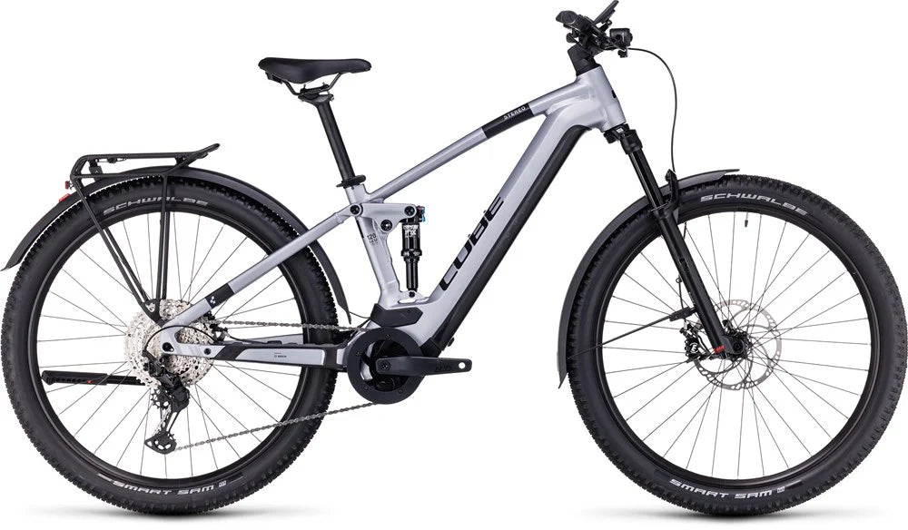 Cube Stereo Hybrid 120 Race 750 Allroad polarsilver'n'black MY24 - Electric Mountain Bike - Cube - Electrify NZ