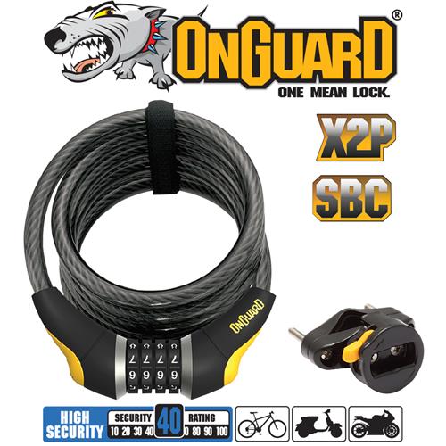 Doberman Series - Coiled Combo - 185cmx12mm - ACCESSORIES - BIKE CORP - Electrify NZ
