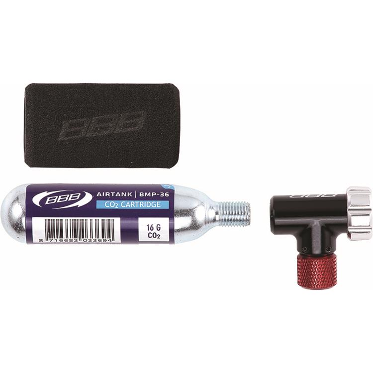 BBB 'EASYAIR' CO2 INFLATOR inc 1x 16gm CARTRIDGE