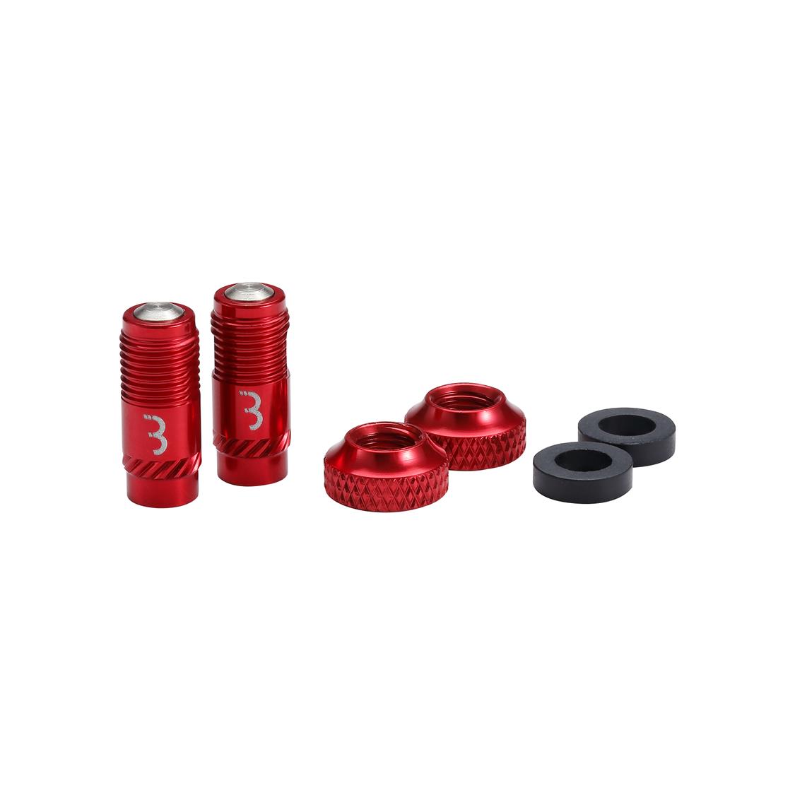 BBB VALVE CAPS CORECAP 2pcs - RED
