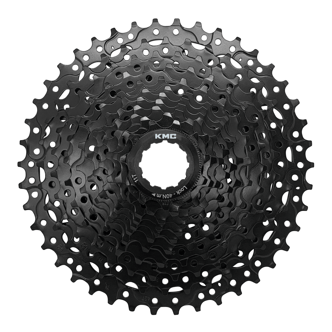 KMC REACT HG CASSETTE 11 - SPEED 11 - 42T HIGH TENSILE STEEL, BLACK - ACCESSORIES - Marleens - Electrify NZ