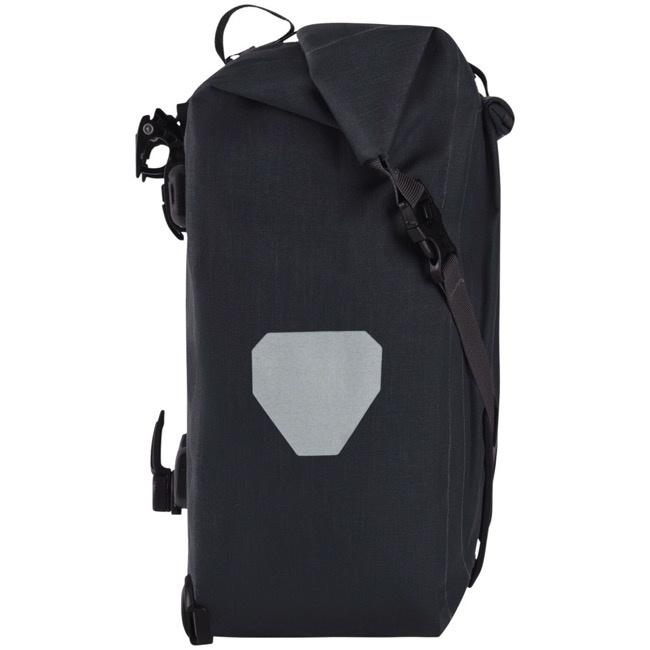 Ortlieb Back-Roller High-Vis QL2.1 Pannier - Black Reflective (Single) - F5505 - bike bag - Ortlieb - Electrify NZ