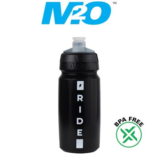 Pilot Water Bottle - 620ml - Black/White - Ride Fast - Accessories - BIKE CORP - Electrify NZ