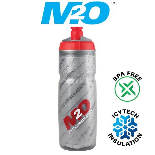 Pilot Water Bottle - 620ml - Smoke/Red - Insulated Product Code: M2OWBPIOIN6SR - Accessories - BIKE CORP - Electrify NZ